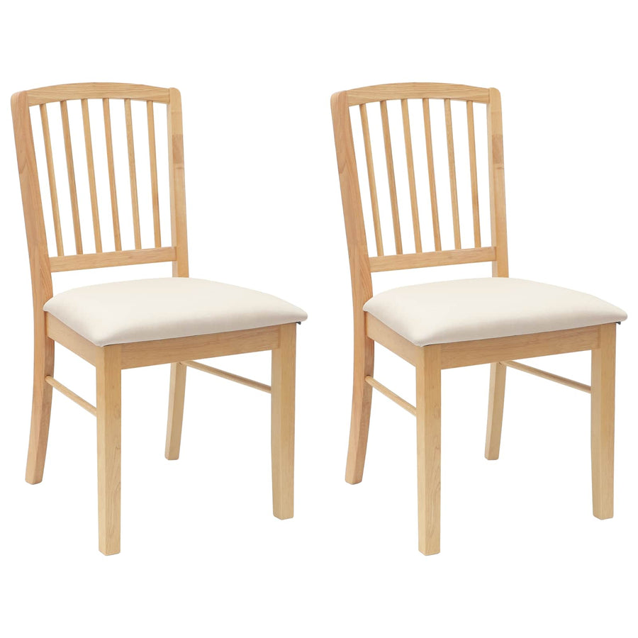 Eettafelstoelen 2 pcs Naturel 50 x 52,5 x 91 cm