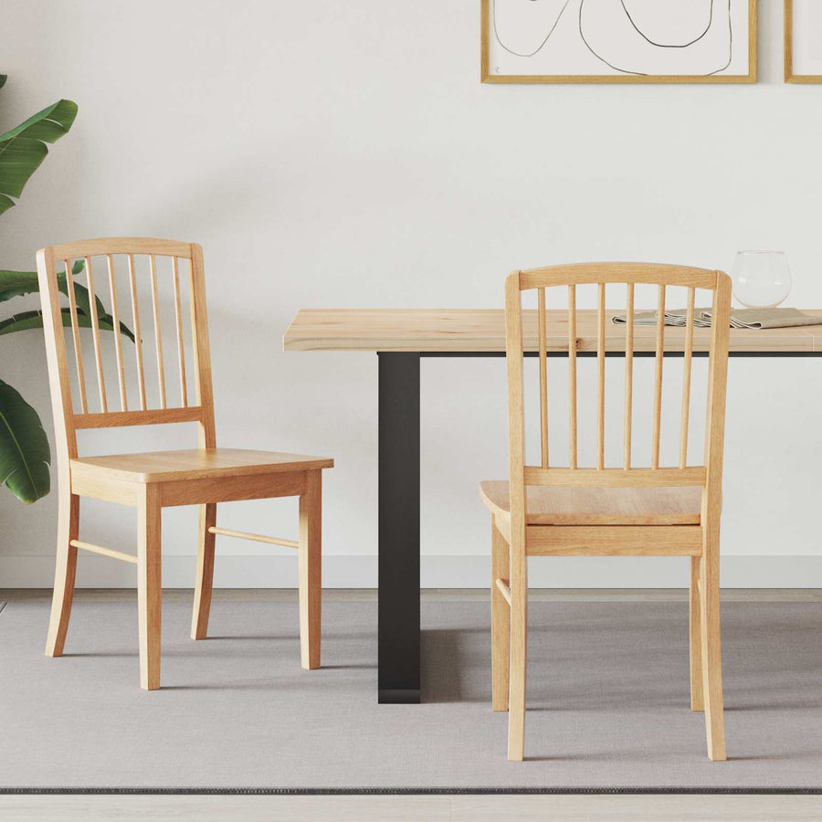 Eettafelstoelen 2 pcs Naturel 50 x 52,5 x 91 cm