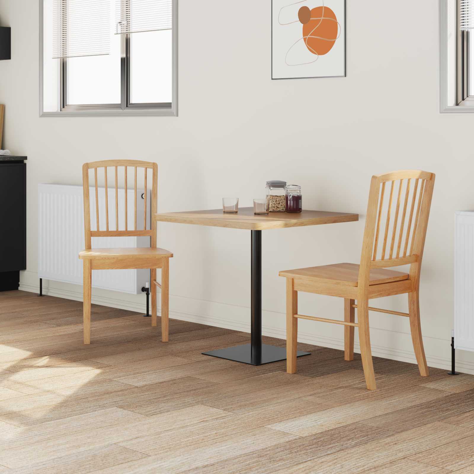 Eettafelstoelen 2 pcs Naturel 50 x 52,5 x 91 cm