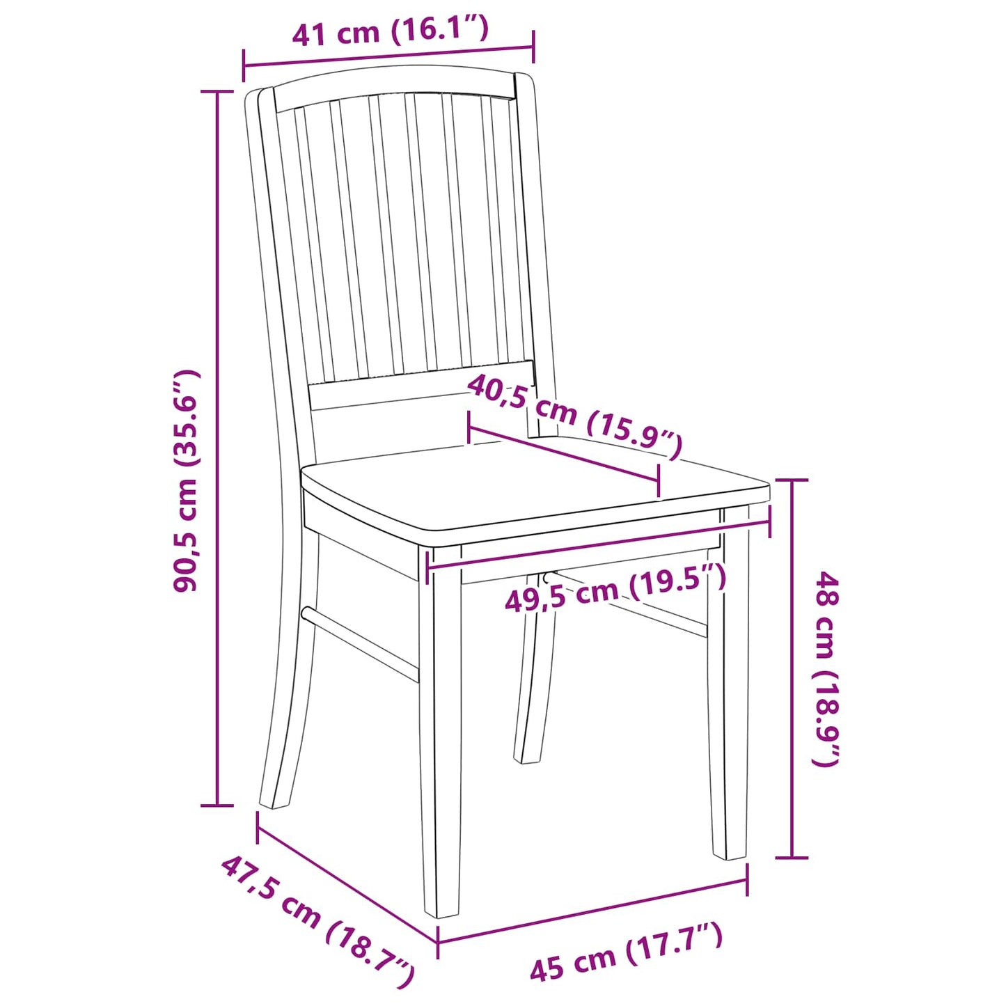 Eettafelstoelen 2 pcs Naturel 50 x 52,5 x 91 cm