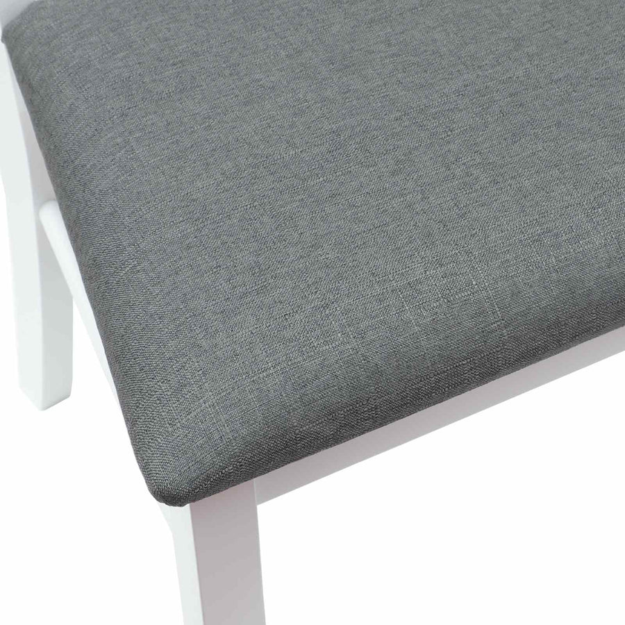 Eettafelstoelen 2 pcs Wit 50 x 52,5 x 91 cm Massief Rubberhout