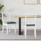 Dining Chairs 2 pcs White 50 x 52.5 x 91 cm Solid Rubberwood