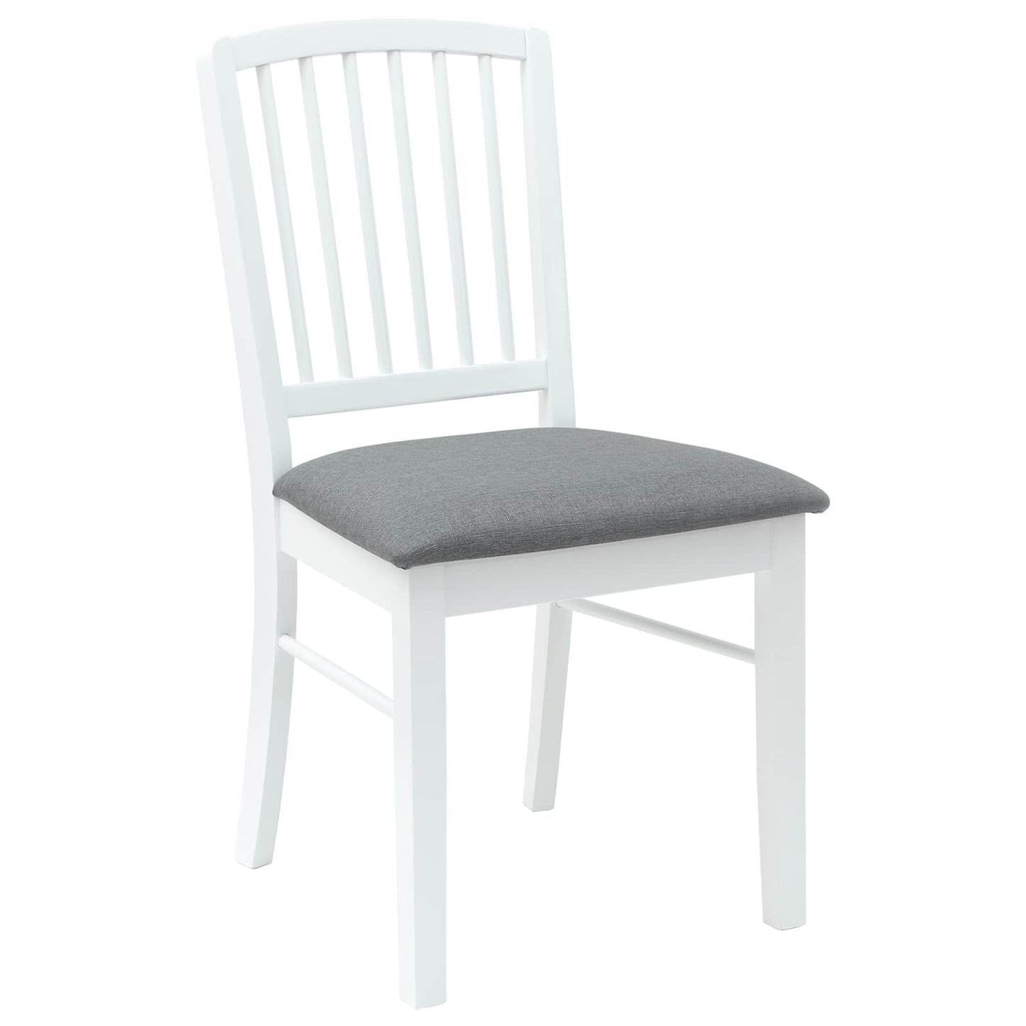Eettafelstoelen 2 pcs Wit 50 x 52,5 x 91 cm Massief Rubberhout
