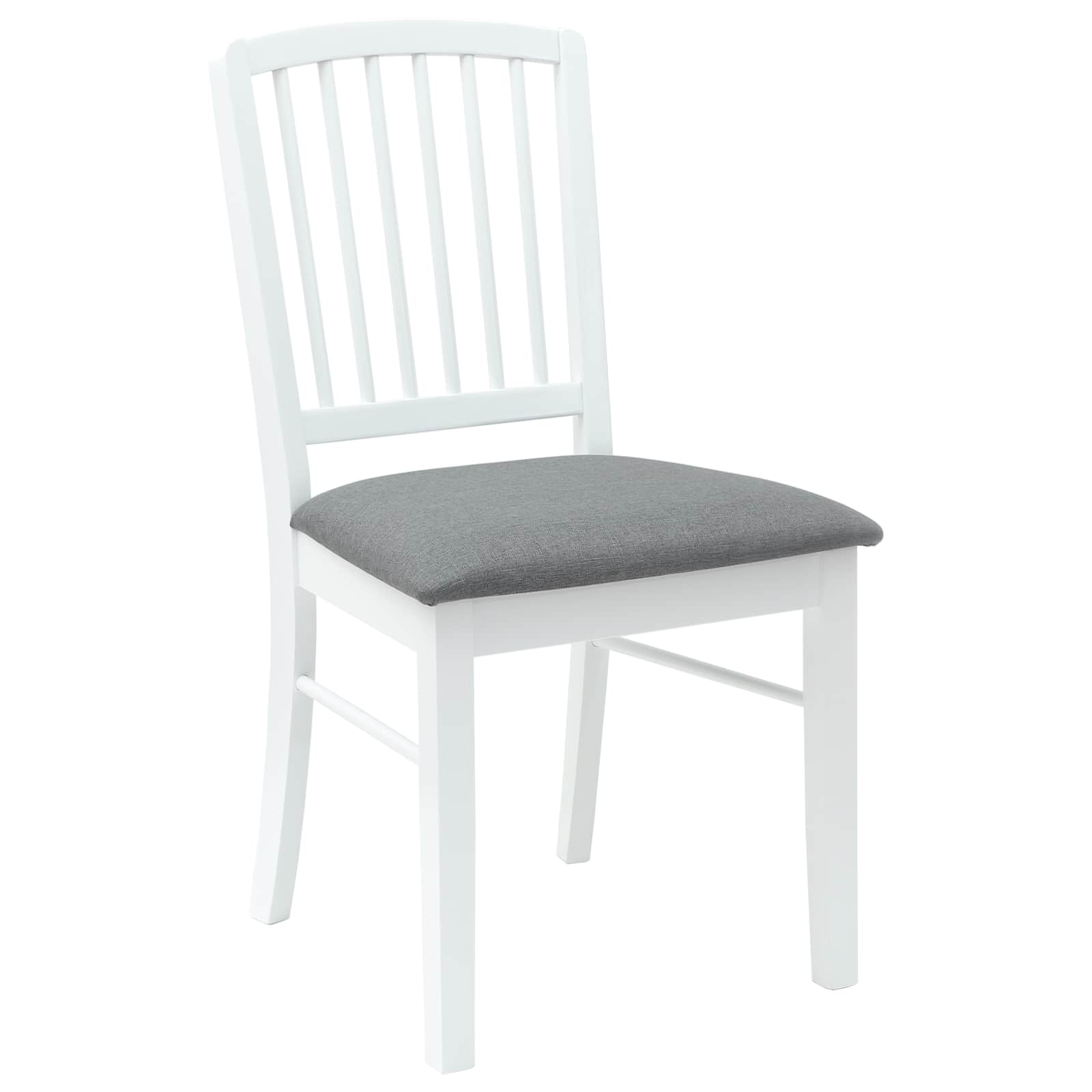 Eettafelstoelen 2 pcs Wit 50 x 52,5 x 91 cm Massief Rubberhout