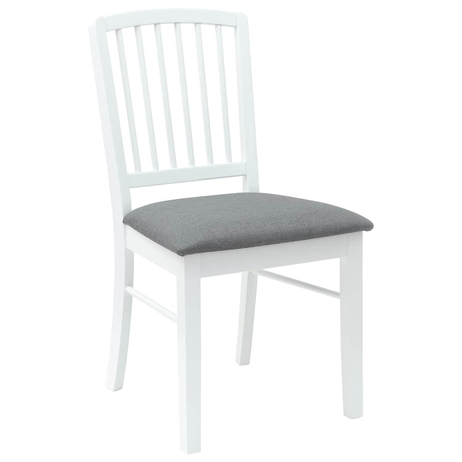 Eettafelstoelen 2 pcs Wit 50 x 52,5 x 91 cm Massief Rubberhout