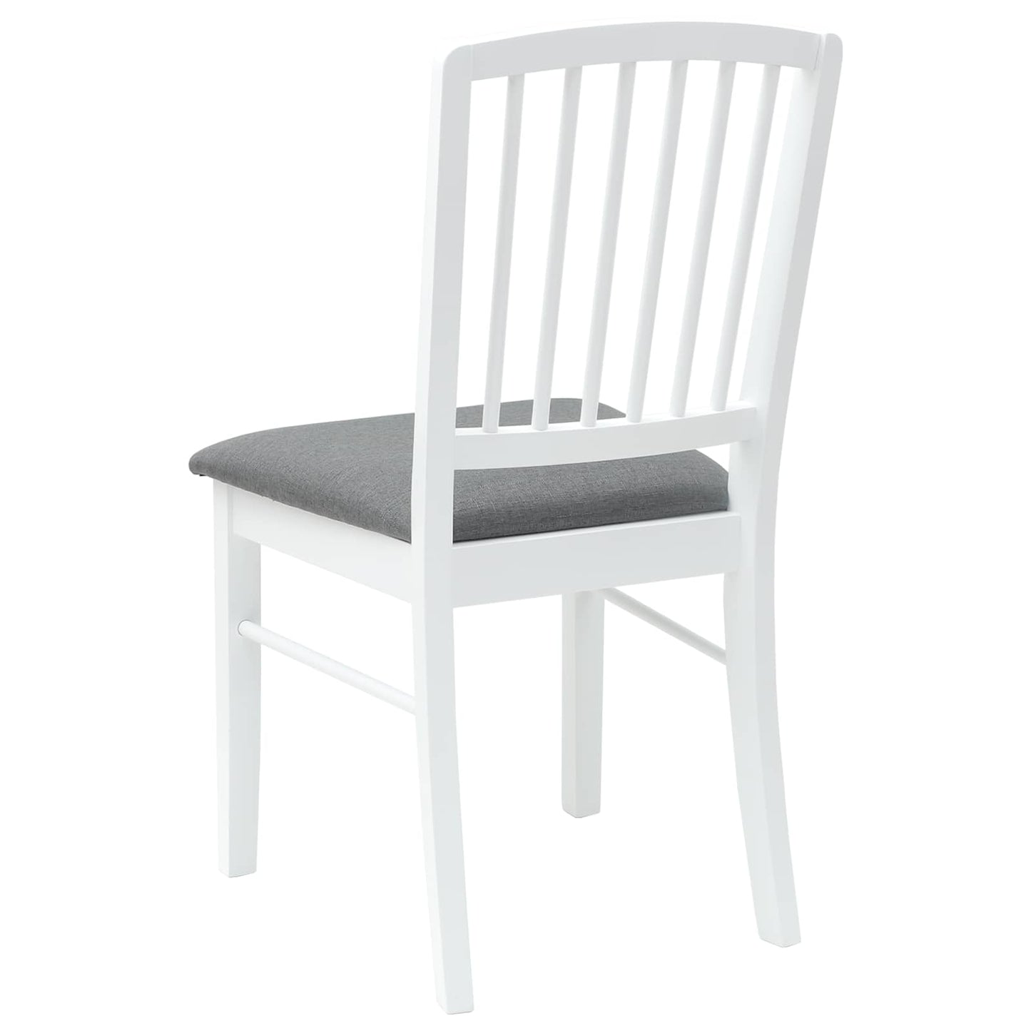 Eettafelstoelen 2 pcs Wit 50 x 52,5 x 91 cm Massief Rubberhout