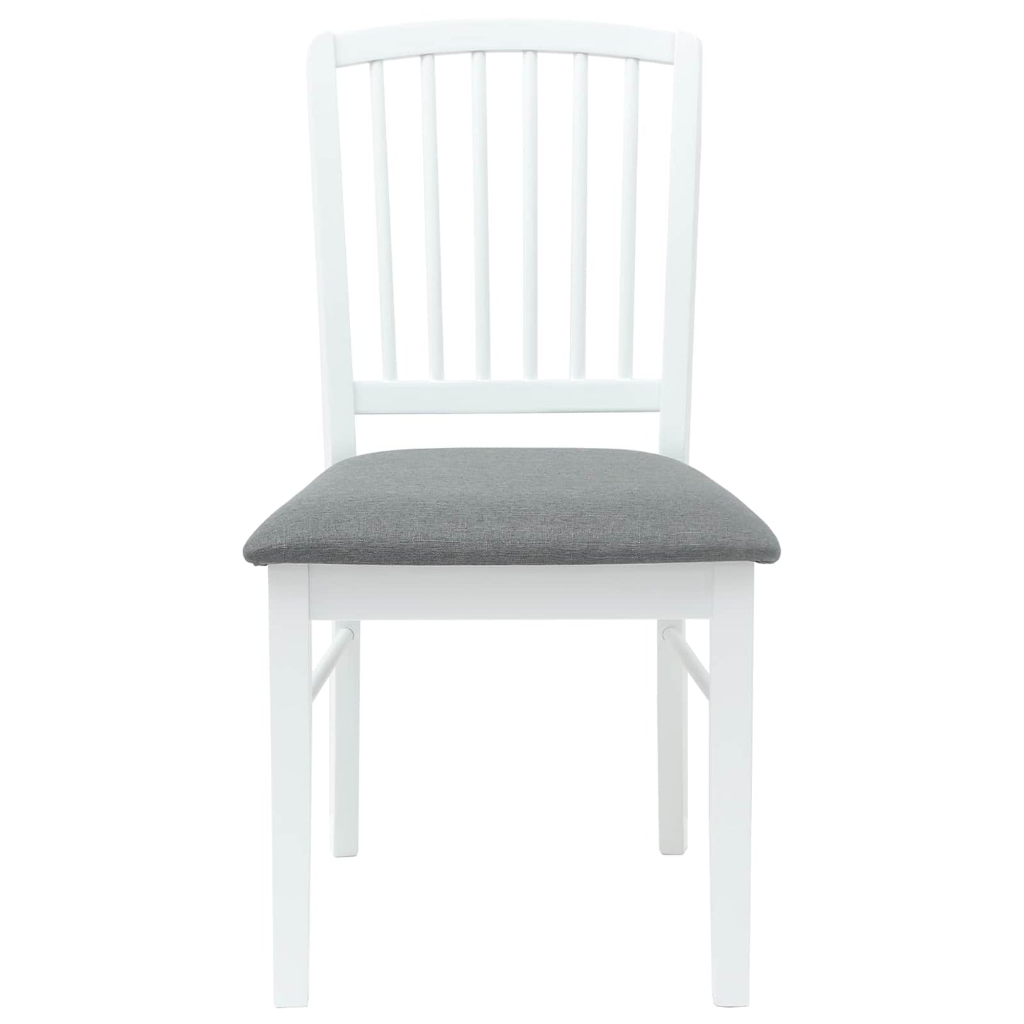 Eettafelstoelen 2 pcs Wit 50 x 52,5 x 91 cm Massief Rubberhout