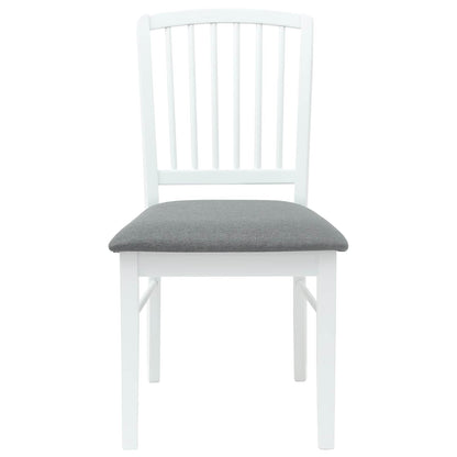 Eettafelstoelen 2 pcs Wit 50 x 52,5 x 91 cm Massief Rubberhout