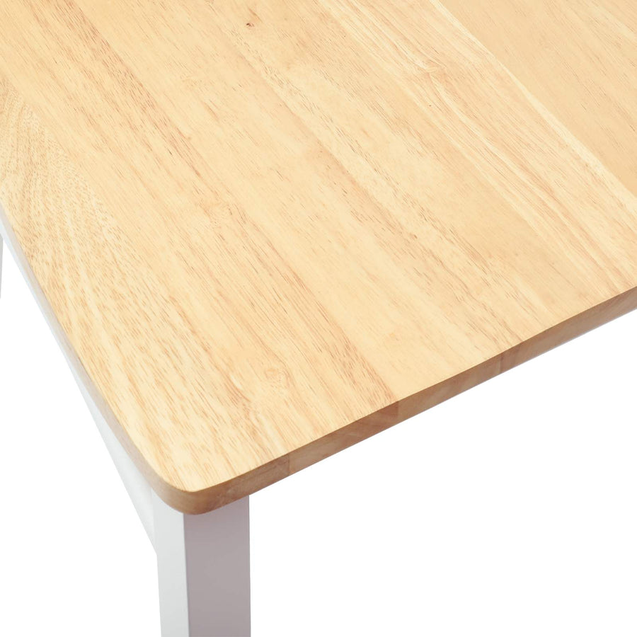 Eettafelstoelen 2 pcs Wit 50 x 52,5 x 91 cm Massief Rubberhout