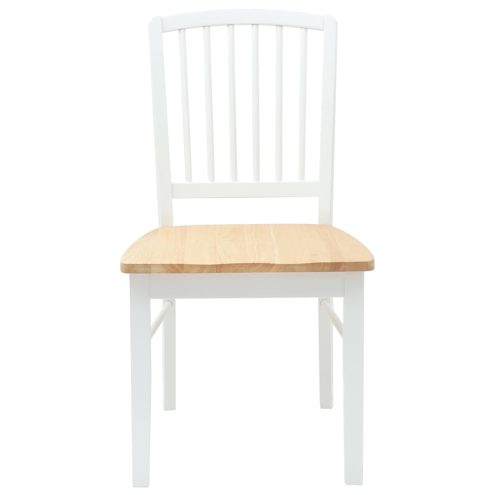 Eettafelstoelen 2 pcs Wit 50 x 52,5 x 91 cm Massief Rubberhout