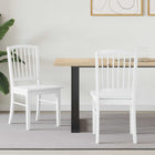 Dining Chairs 2 pcs White 50 x 52.5 x 91 cm Solid Rubberwood