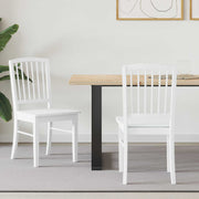 Eetkamerstoelen 2 stuks wit massief rubberhout 50x52,5x91 cm