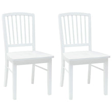 Eettafelstoelen 2 pcs Wit 50 x 52,5 x 91 cm Massief Rubberhout