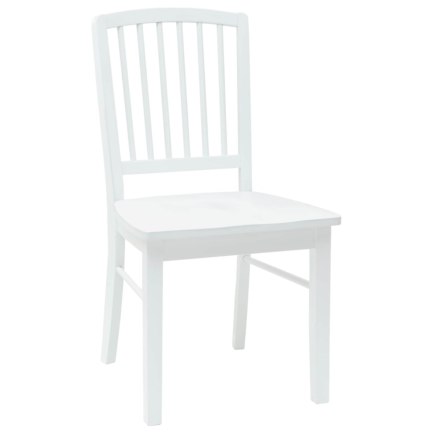 Eettafelstoelen 2 pcs Wit 50 x 52,5 x 91 cm Massief Rubberhout