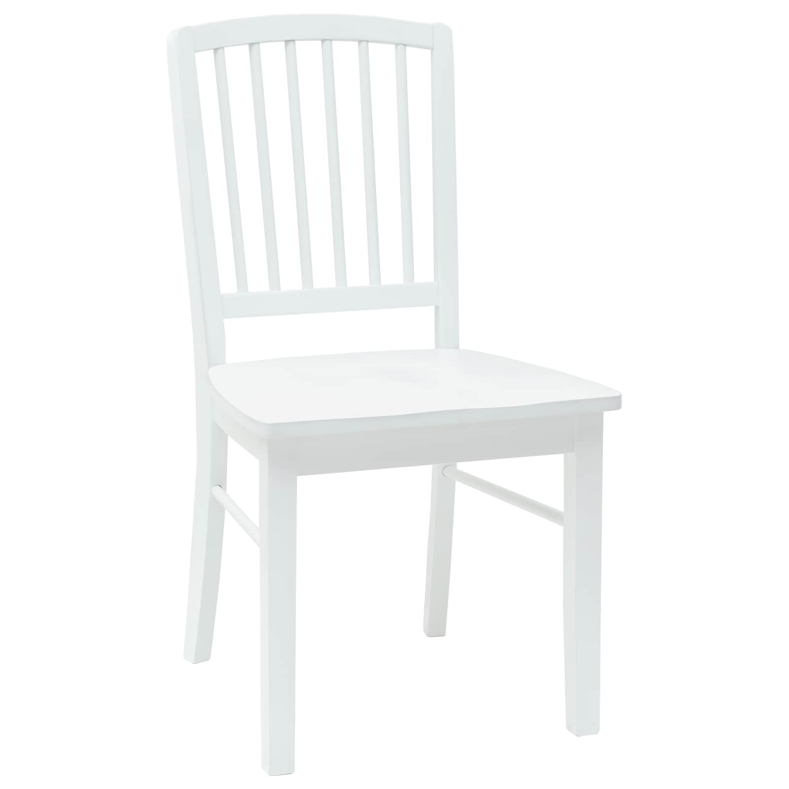 Eettafelstoelen 2 pcs Wit 50 x 52,5 x 91 cm Massief Rubberhout