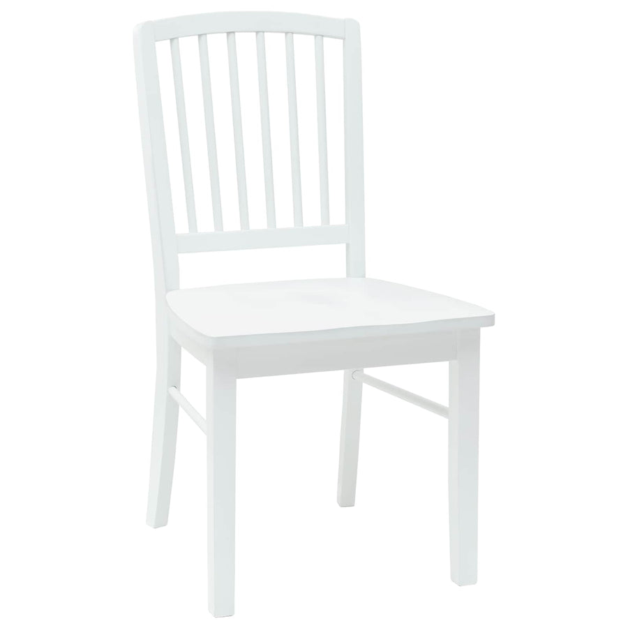 Eettafelstoelen 2 pcs Wit 50 x 52,5 x 91 cm Massief Rubberhout