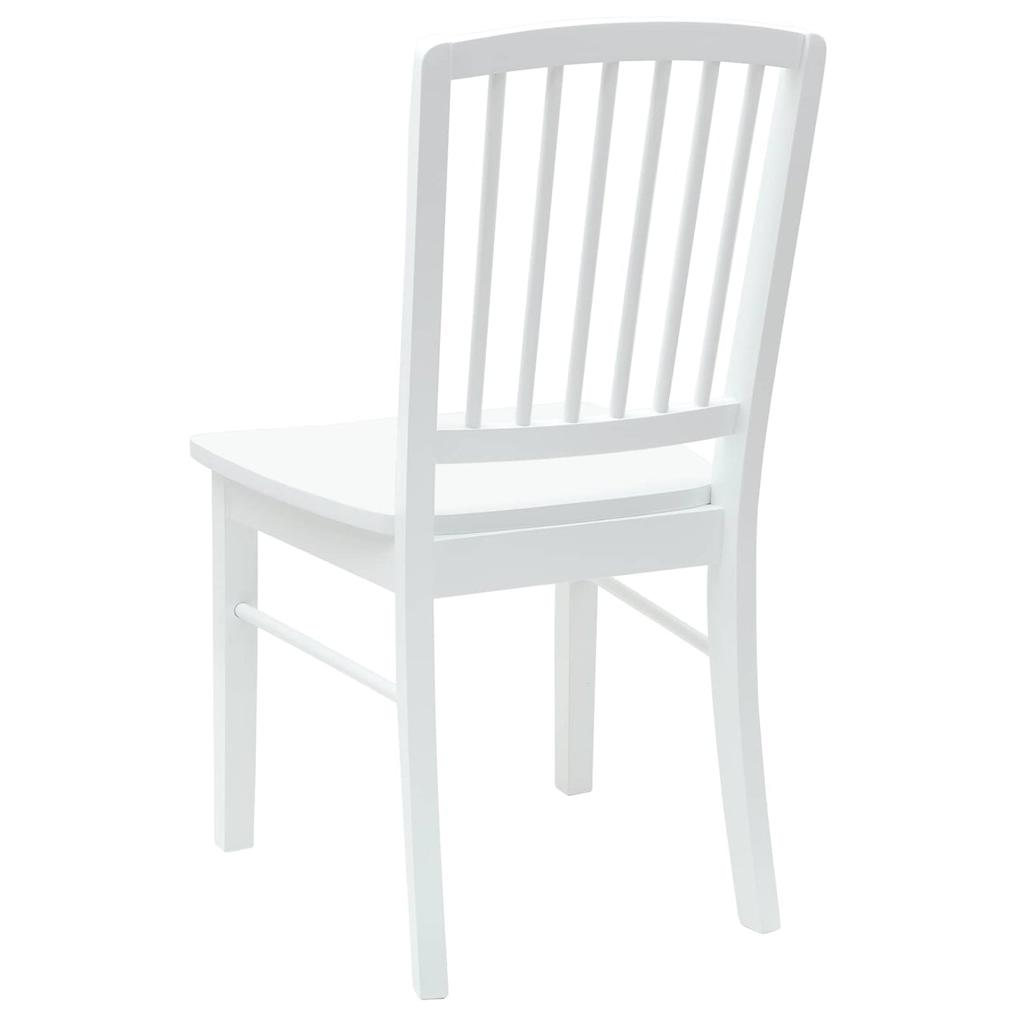 Eettafelstoelen 2 pcs Wit 50 x 52,5 x 91 cm Massief Rubberhout