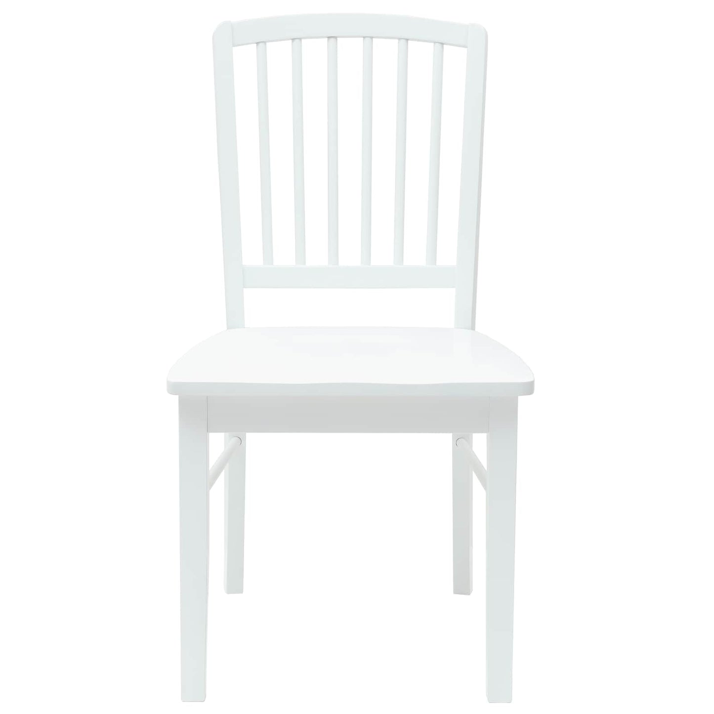 Eettafelstoelen 2 pcs Wit 50 x 52,5 x 91 cm Massief Rubberhout