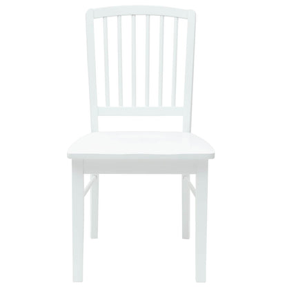 Eettafelstoelen 2 pcs Wit 50 x 52,5 x 91 cm Massief Rubberhout