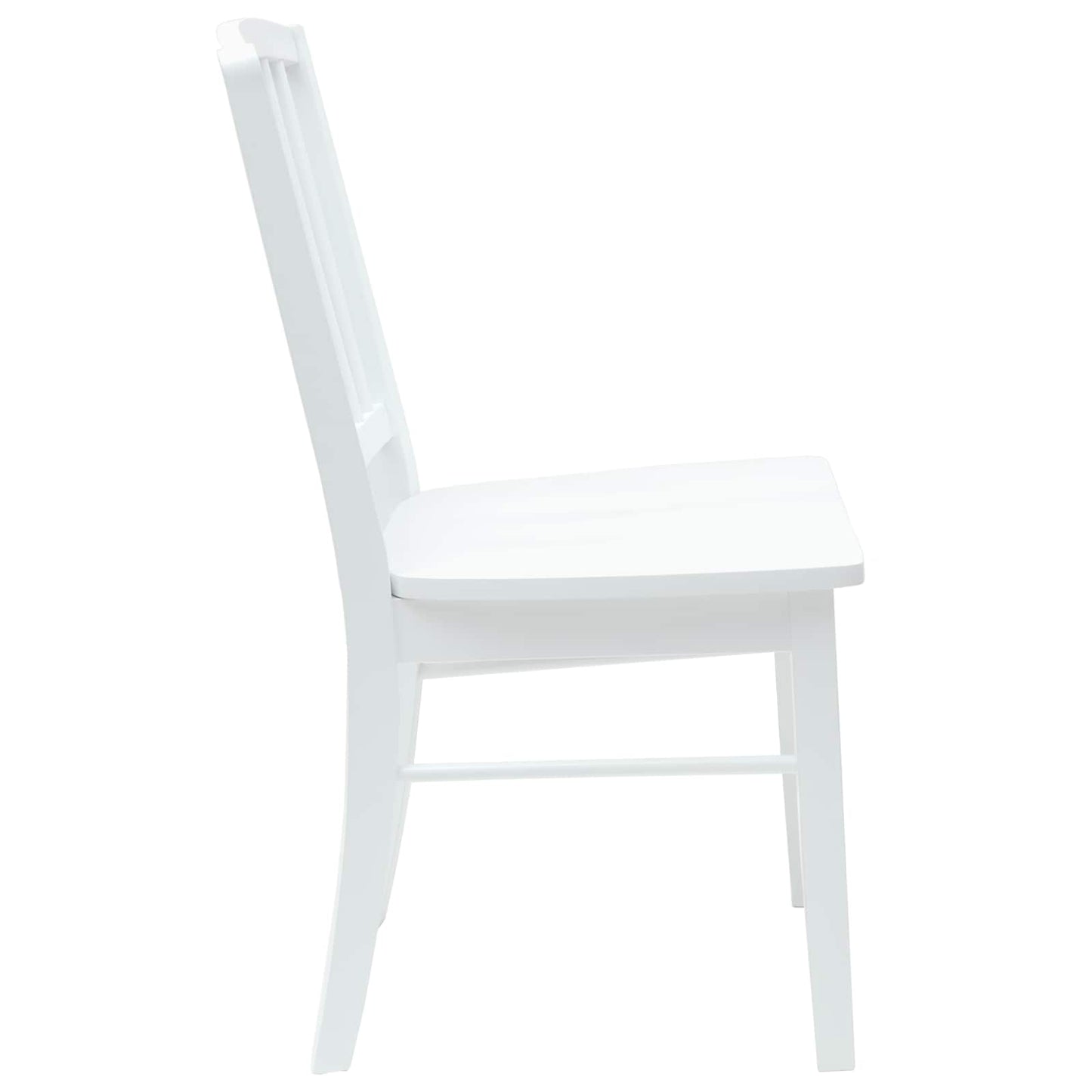 Eettafelstoelen 2 pcs Wit 50 x 52,5 x 91 cm Massief Rubberhout