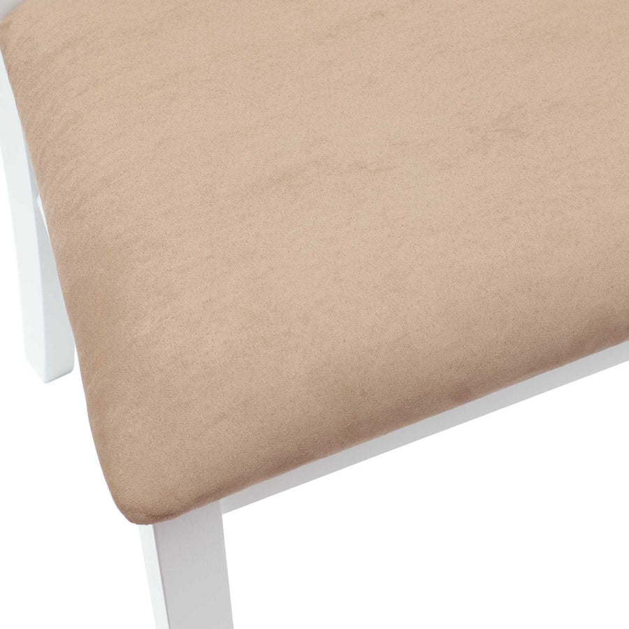 Eettafelstoelen 2 pcs Wit 50 x 52,5 x 91 cm Massief Rubberhout