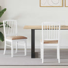 Dining Chairs 2 pcs White 50 x 52.5 x 91 cm Solid Rubberwood