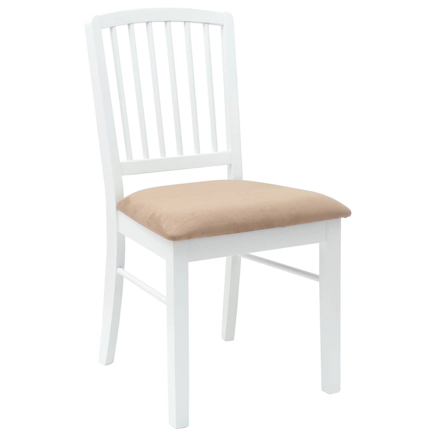 Eettafelstoelen 2 pcs Wit 50 x 52,5 x 91 cm Massief Rubberhout