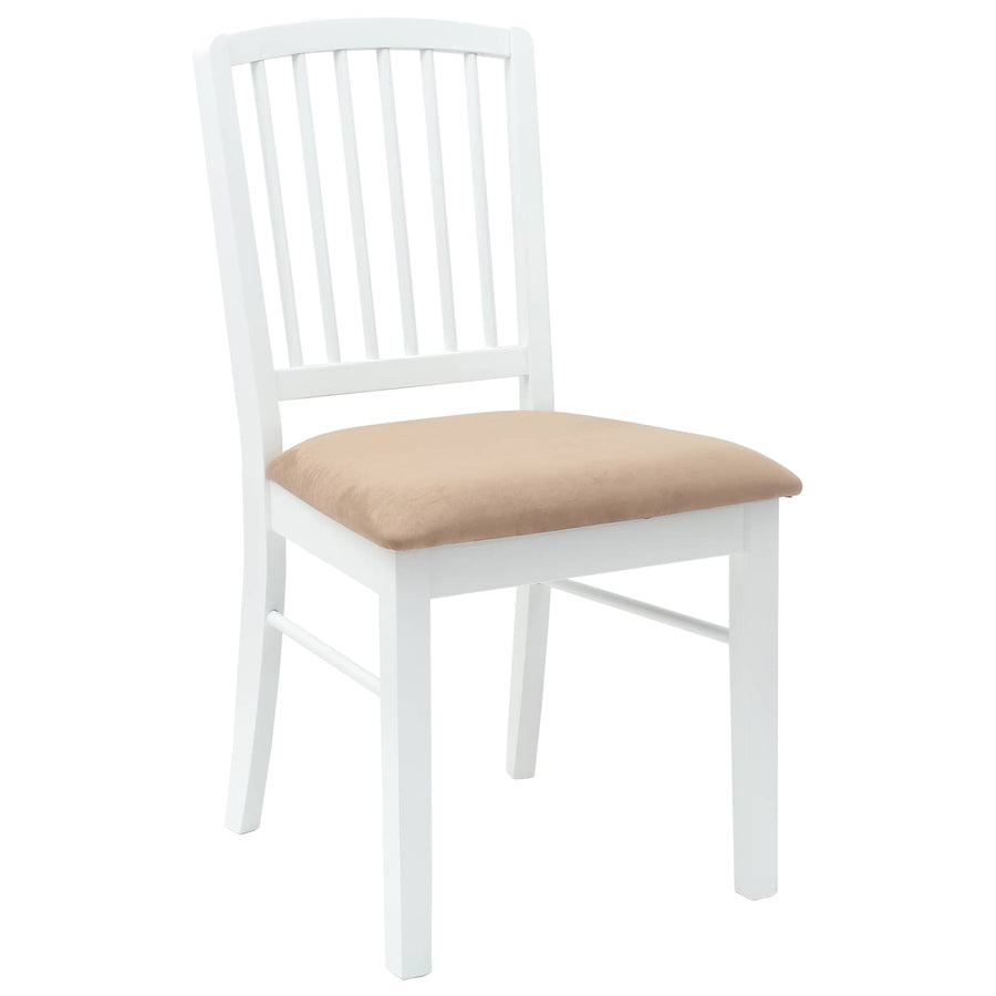 Eettafelstoelen 2 pcs Wit 50 x 52,5 x 91 cm Massief Rubberhout