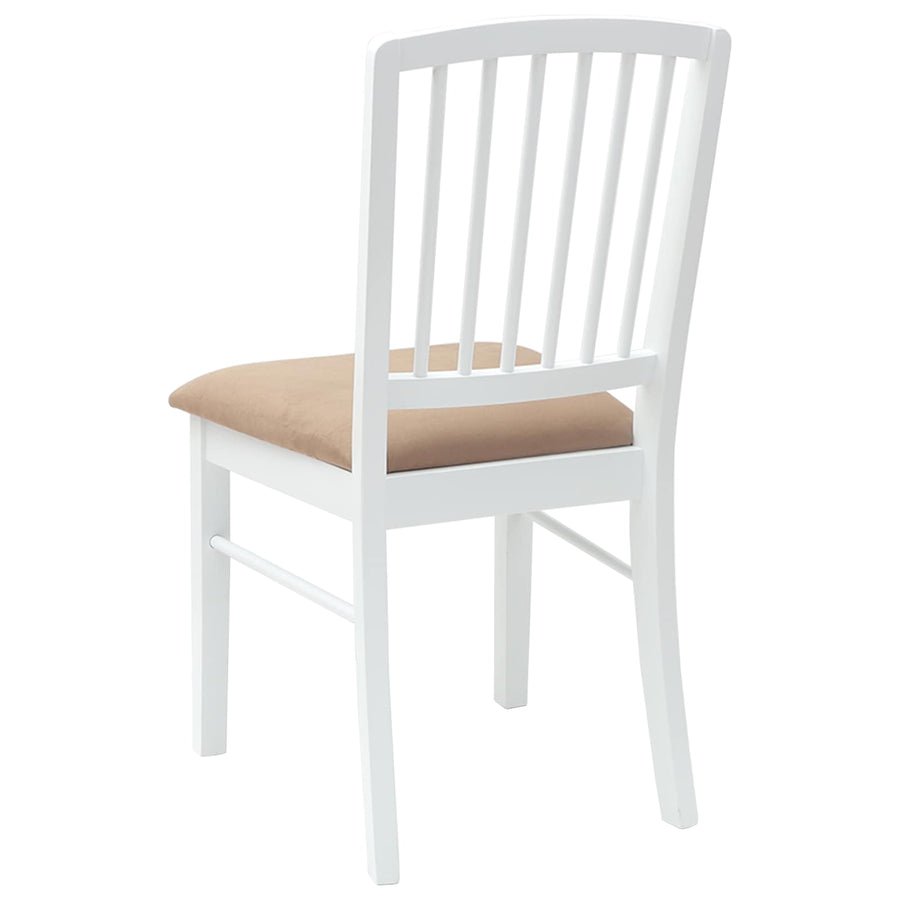 Eettafelstoelen 2 pcs Wit 50 x 52,5 x 91 cm Massief Rubberhout