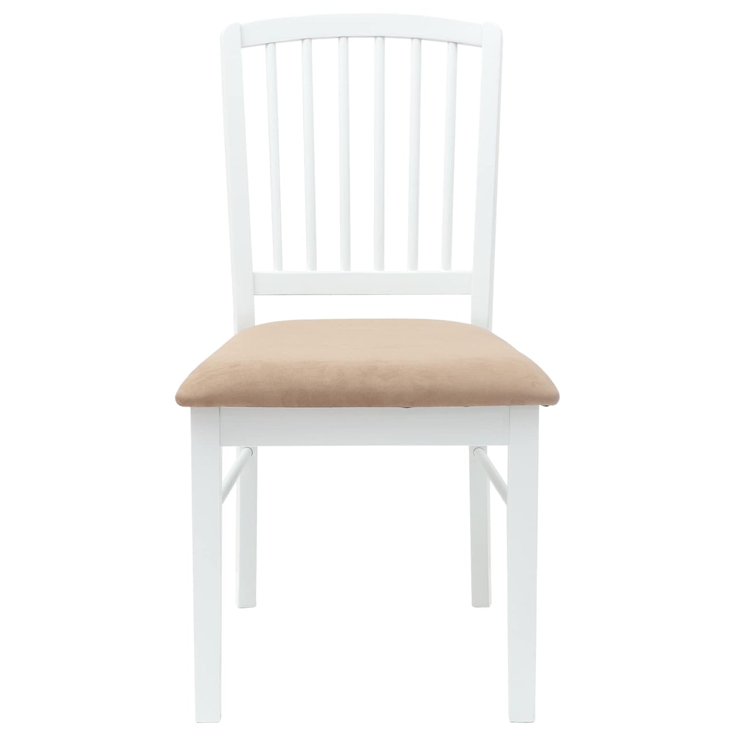 Eettafelstoelen 2 pcs Wit 50 x 52,5 x 91 cm Massief Rubberhout