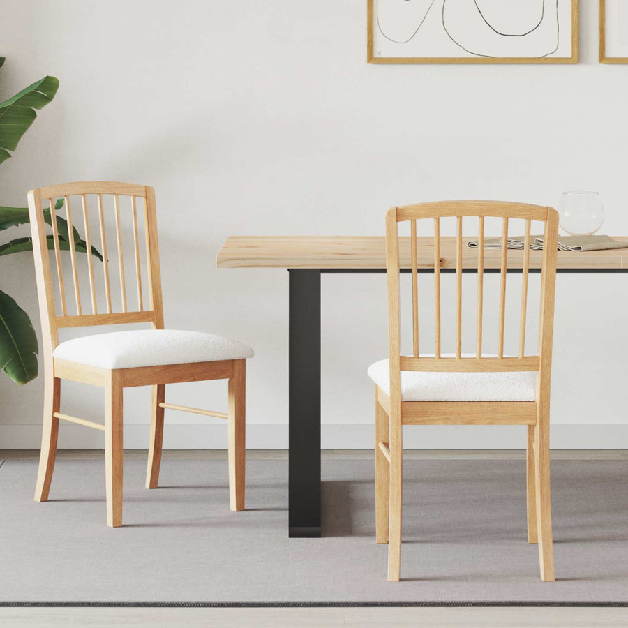 Eettafelstoelen 2 pcs Naturel 50 x 52,5 x 91 cm