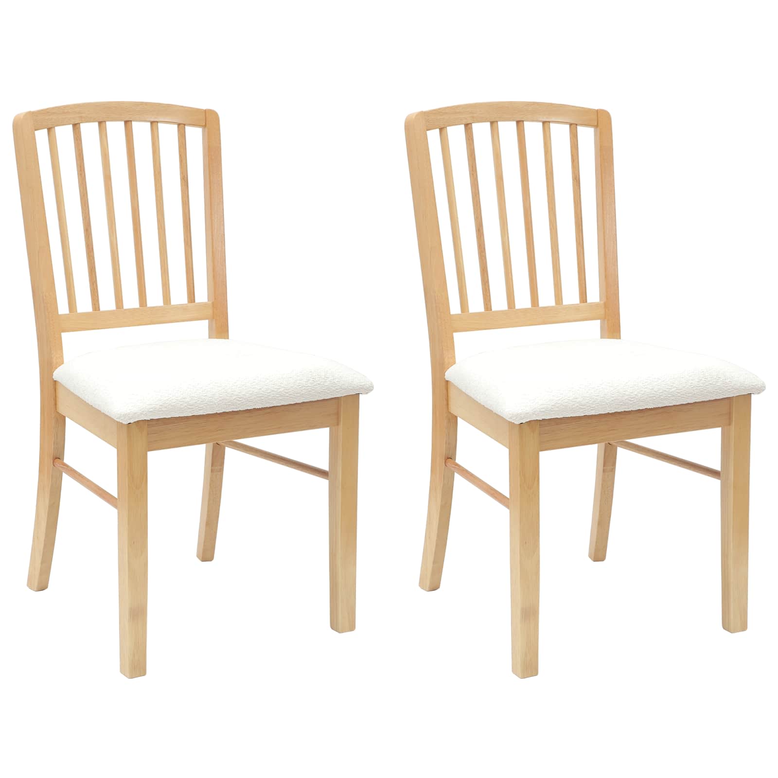 Eettafelstoelen 2 pcs Naturel 50 x 52,5 x 91 cm
