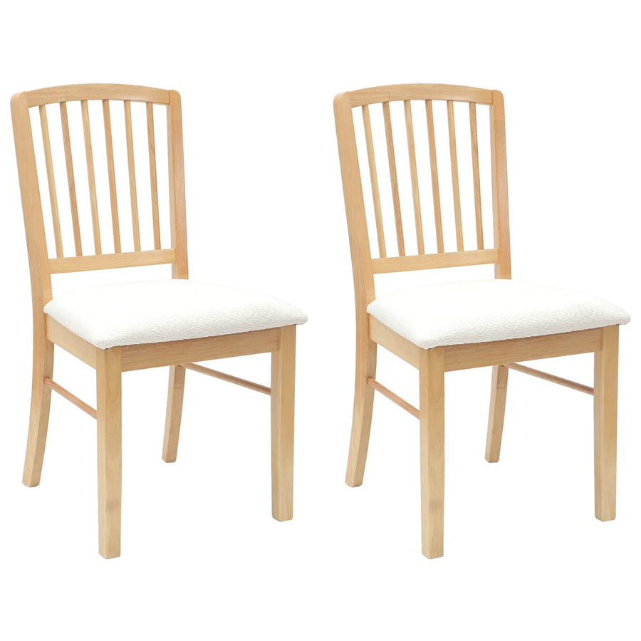 Eettafelstoelen 2 pcs Naturel 50 x 52,5 x 91 cm