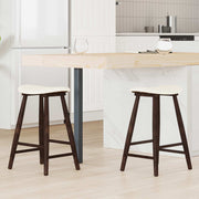 Eetkamerstoelen massief rubberhout licht bruin 46x37x63 cm