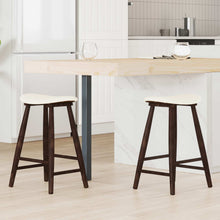 Eettafelstoelen 2 pcs Licht Bruin 46 x 37 x 63 cm
