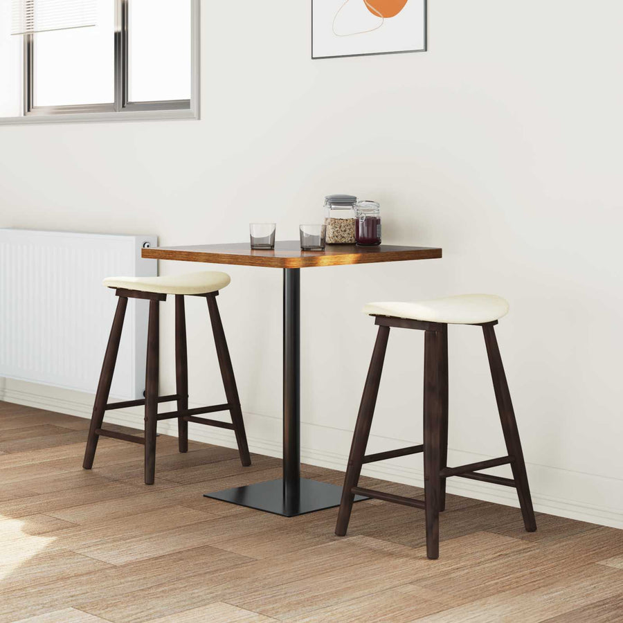 Eettafelstoelen 2 pcs Licht Bruin 46 x 37 x 63 cm