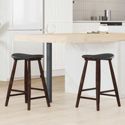 Eettafelstoelen 2 stuks licht bruin massief rubberhout 46x37x63 cm