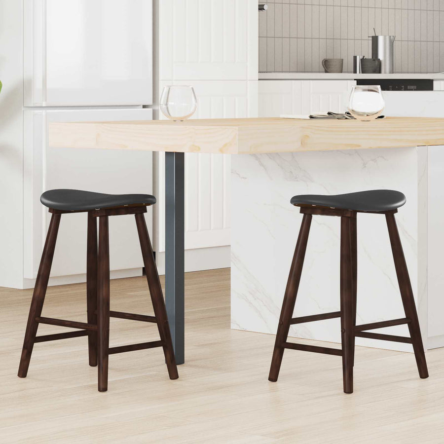 Eettafelstoelen 2 pcs Licht Bruin 46 x 37 x 63 cm