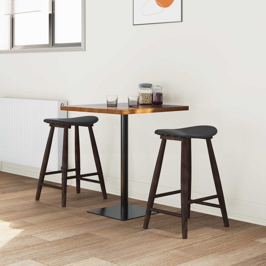 Eettafelstoelen 2 pcs Licht Bruin 46 x 37 x 63 cm