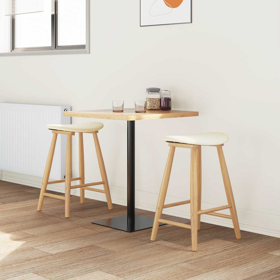 Eettafelstoelen 2 pcs Naturel 46 x 37 x 63 cm