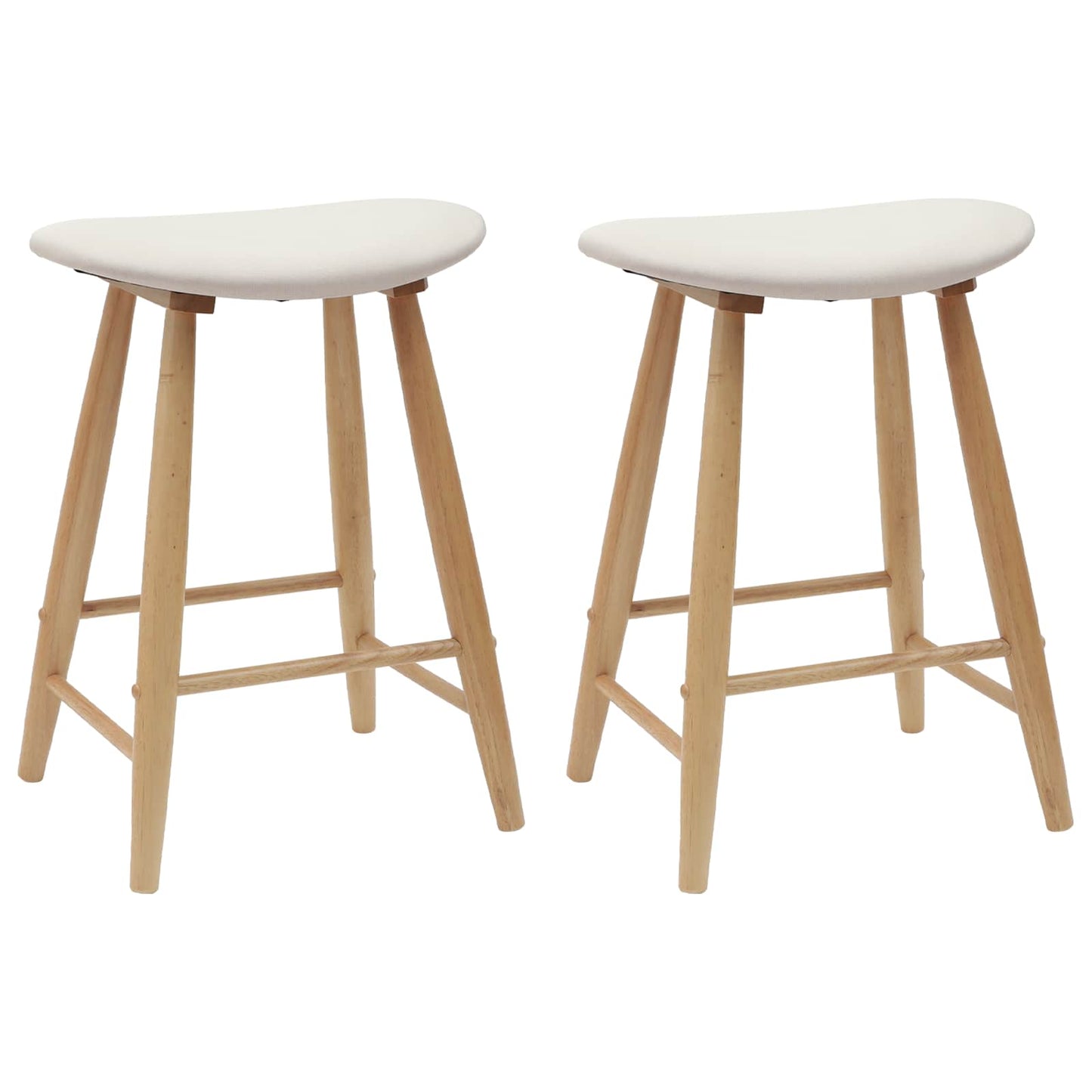 Eettafelstoelen 2 pcs Naturel 46 x 37 x 63 cm