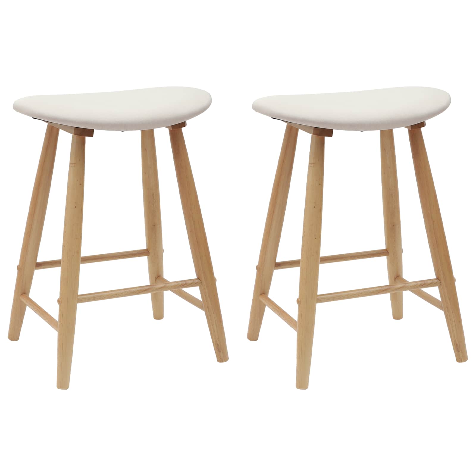 Eettafelstoelen 2 pcs Naturel 46 x 37 x 63 cm