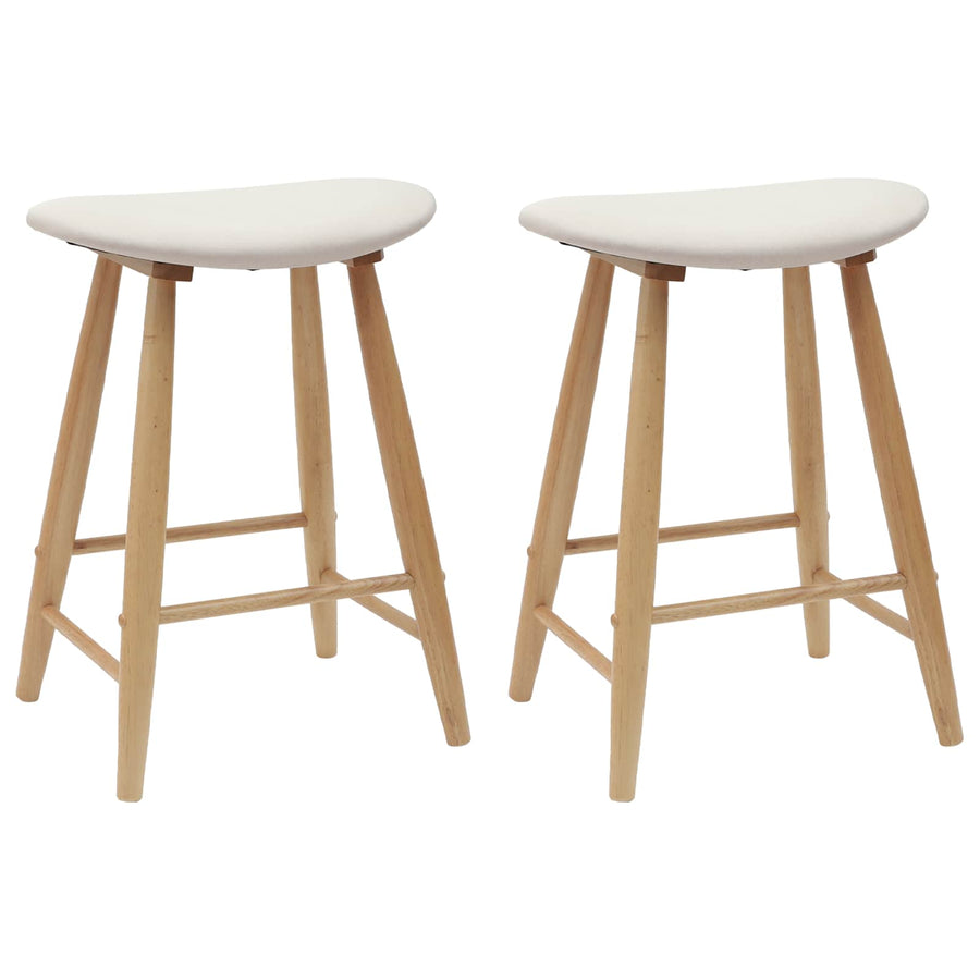 Eettafelstoelen 2 pcs Naturel 46 x 37 x 63 cm