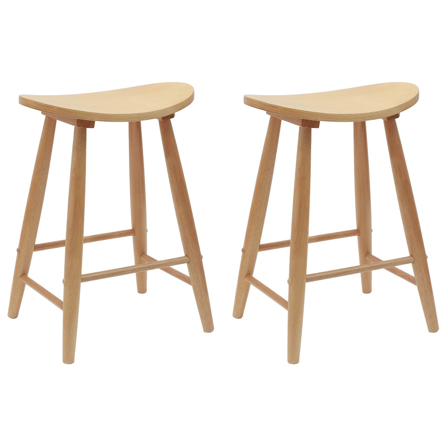 Eettafelstoelen 2 pcs Naturel 46 x 37 x 63 cm