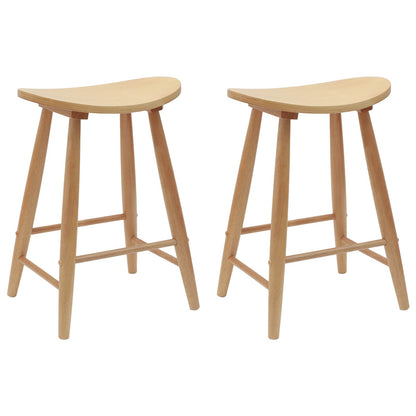 Eettafelstoelen 2 pcs Naturel 46 x 37 x 63 cm