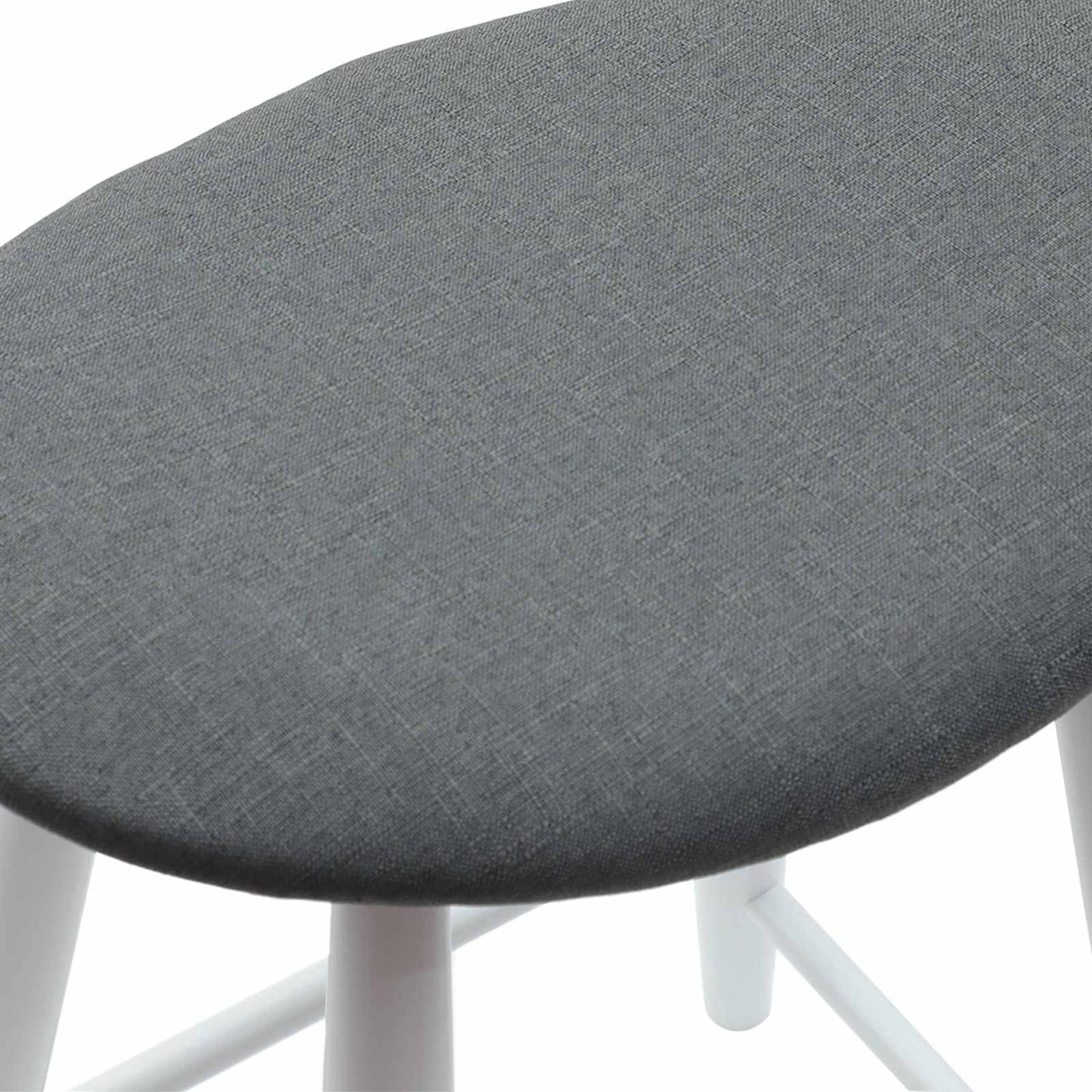 Eettafelstoelen 2 pcs Wit 46 x 37 x 63 cm Massief Rubberhout