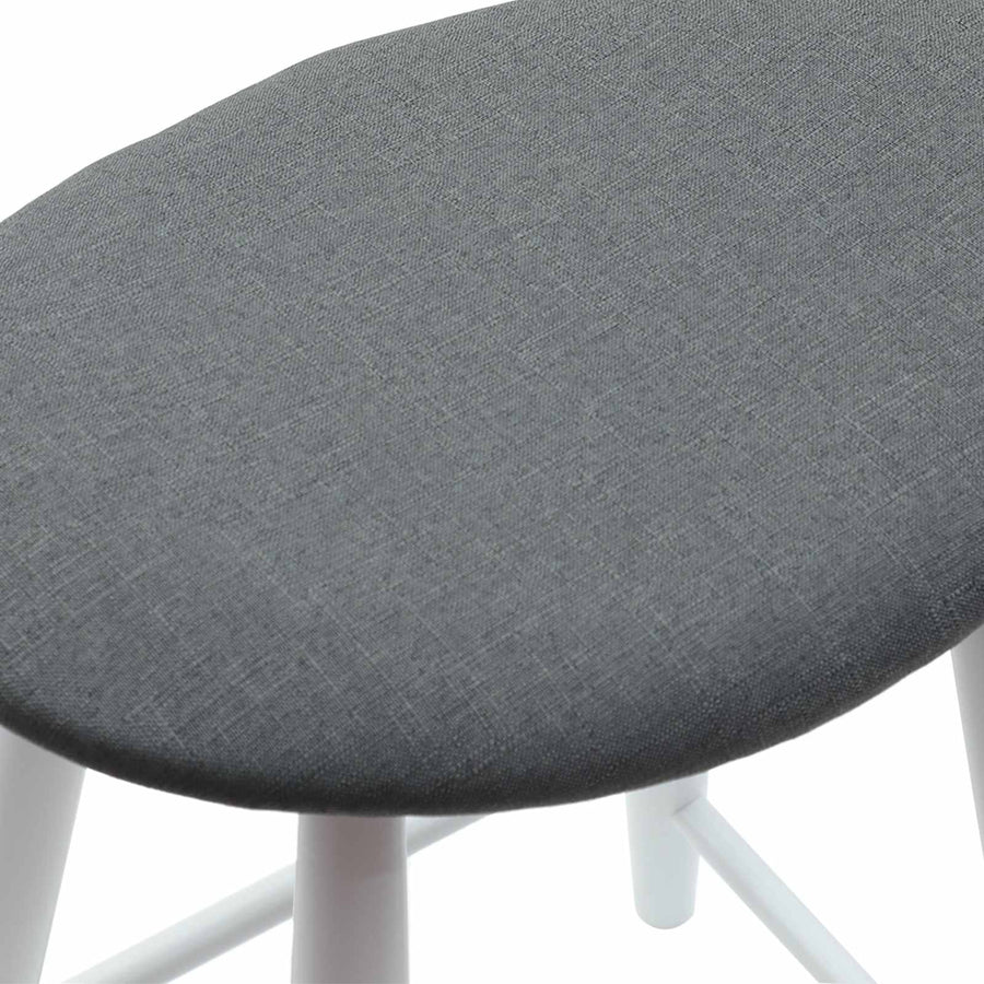 Eettafelstoelen 2 pcs Wit 46 x 37 x 63 cm Massief Rubberhout