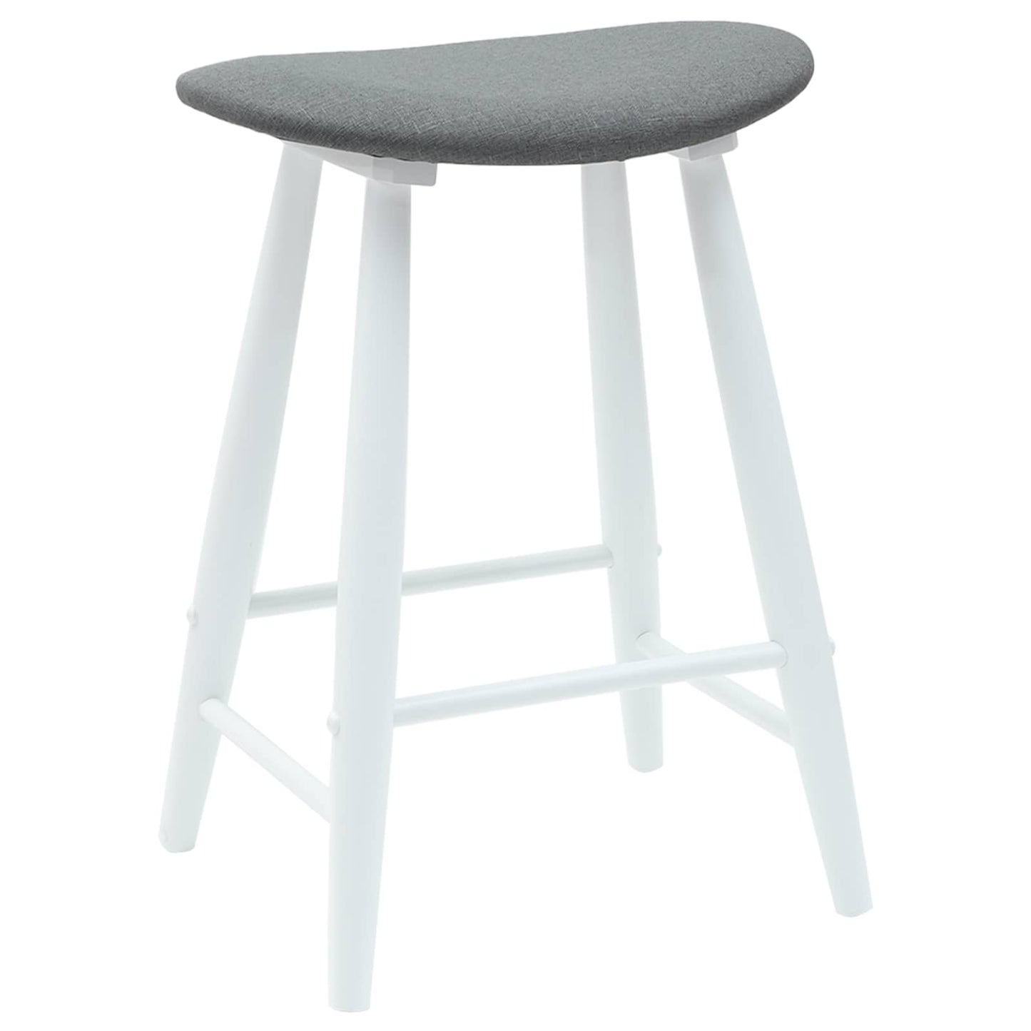 Eettafelstoelen 2 pcs Wit 46 x 37 x 63 cm Massief Rubberhout