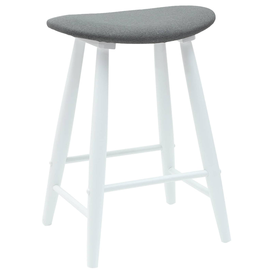 Eettafelstoelen 2 pcs Wit 46 x 37 x 63 cm Massief Rubberhout