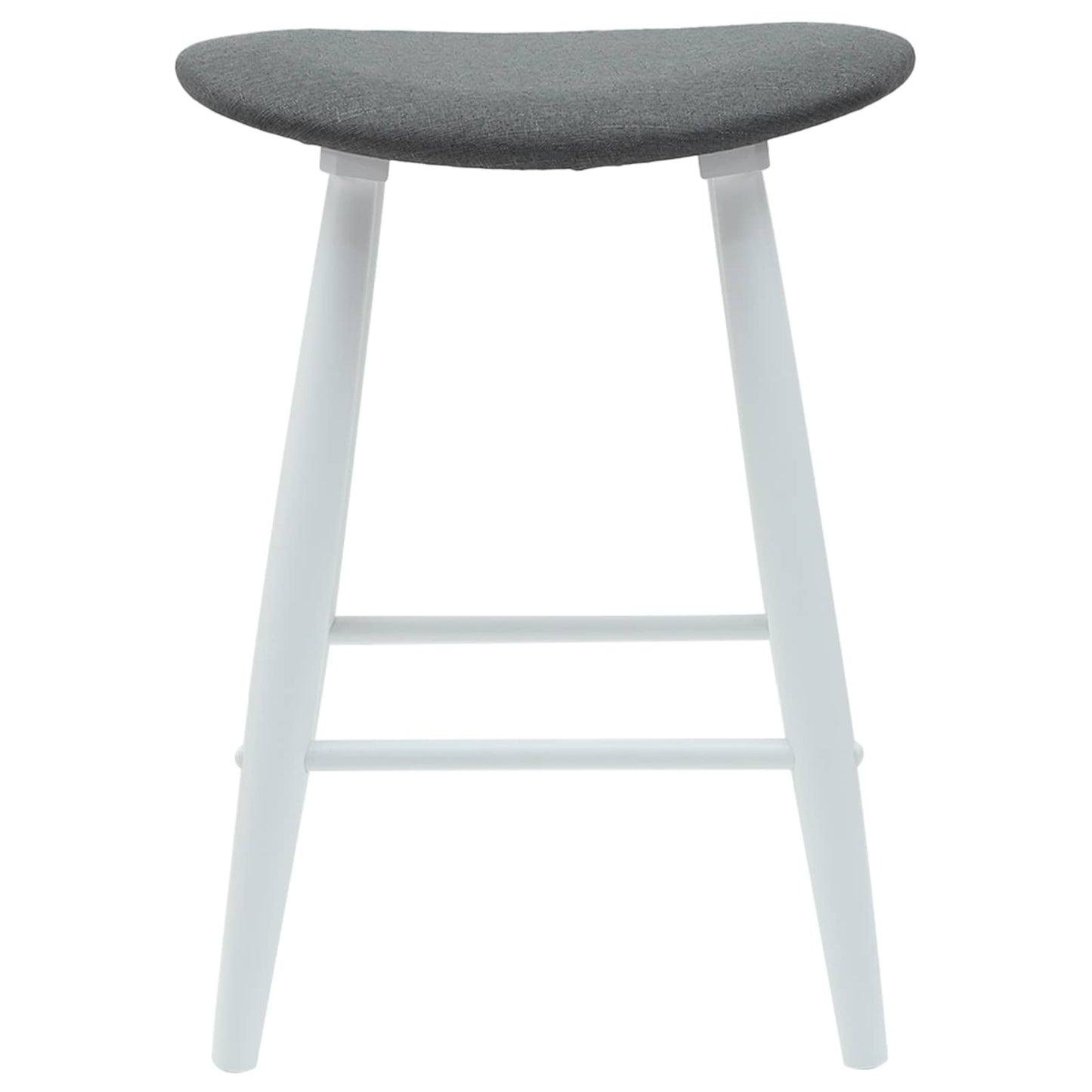 Eettafelstoelen 2 pcs Wit 46 x 37 x 63 cm Massief Rubberhout